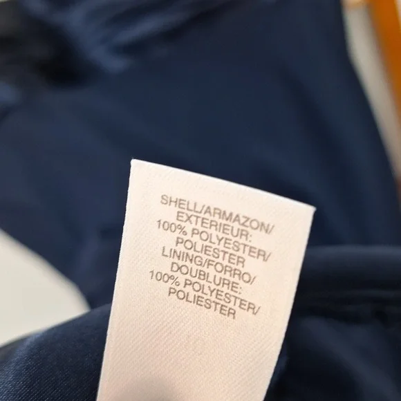 Liz Claiborne Tulip Dress Off White and Navy Blue Size 10 - Picture 9 of 16